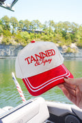 Tanned & Tipsy - Red Vintage Trucker Hat