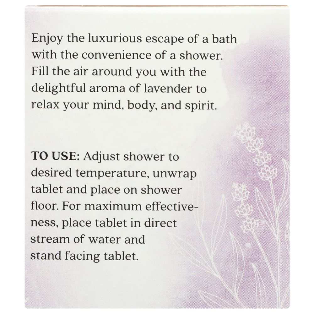 AURA CACIA: Aromatherapy Shower Tablets Relaxing Lavender 3 tablets (1 oz each), 3 oz