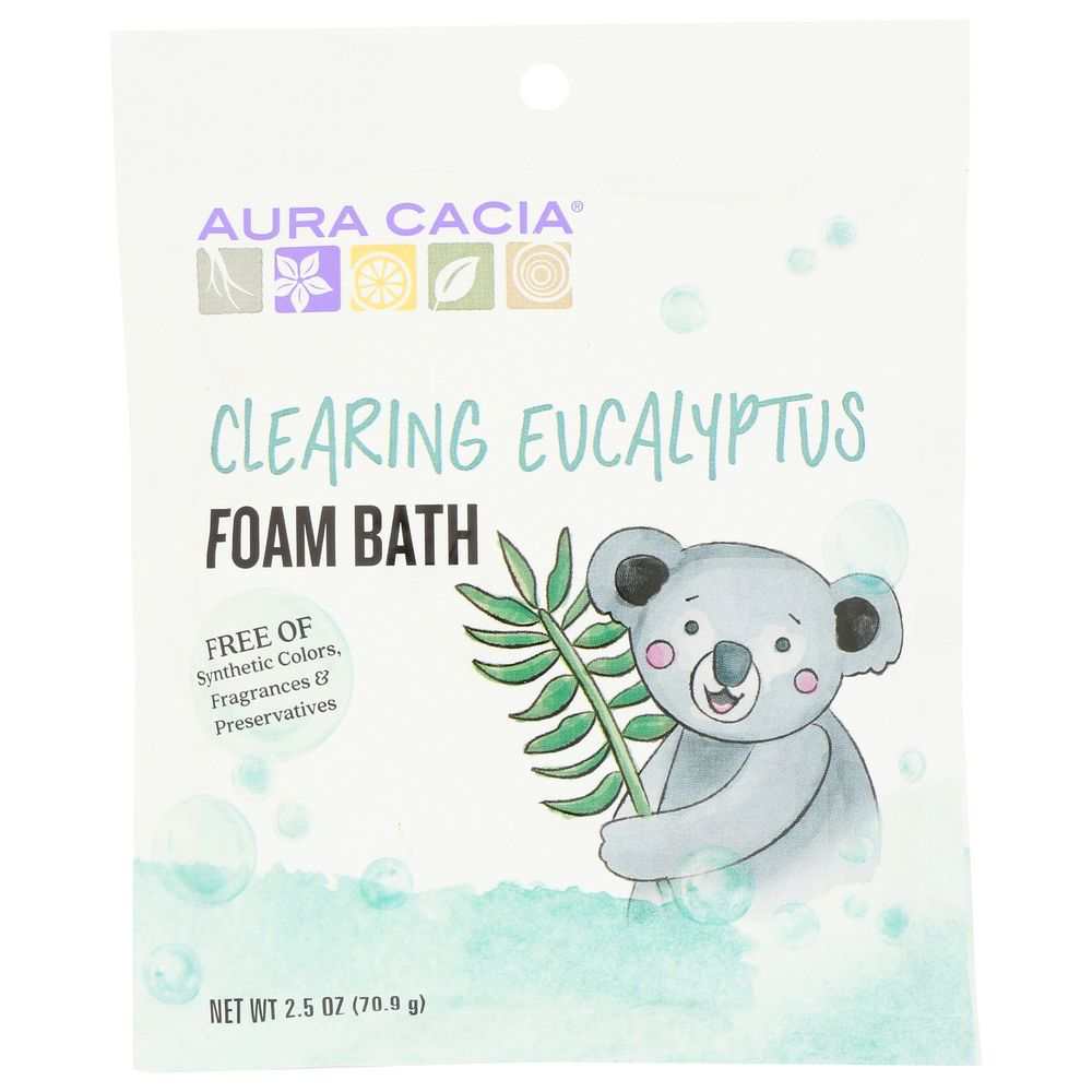AURA CACIA: Eucalyptus Clearing Foam Bath, 2.5 oz