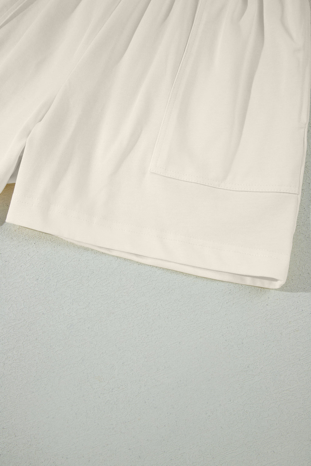 Pink Stitched Detail Loose Tank Top Cotton 2pcs Short Set