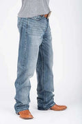 Tin Haul 420 Regular Joe Deco Stitch Pockets (Light Wash) - Men's Bootcut Jeans