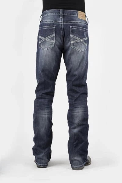 Stetson 1014 Fit Destructed (Medium Wash) - Men's Jeans