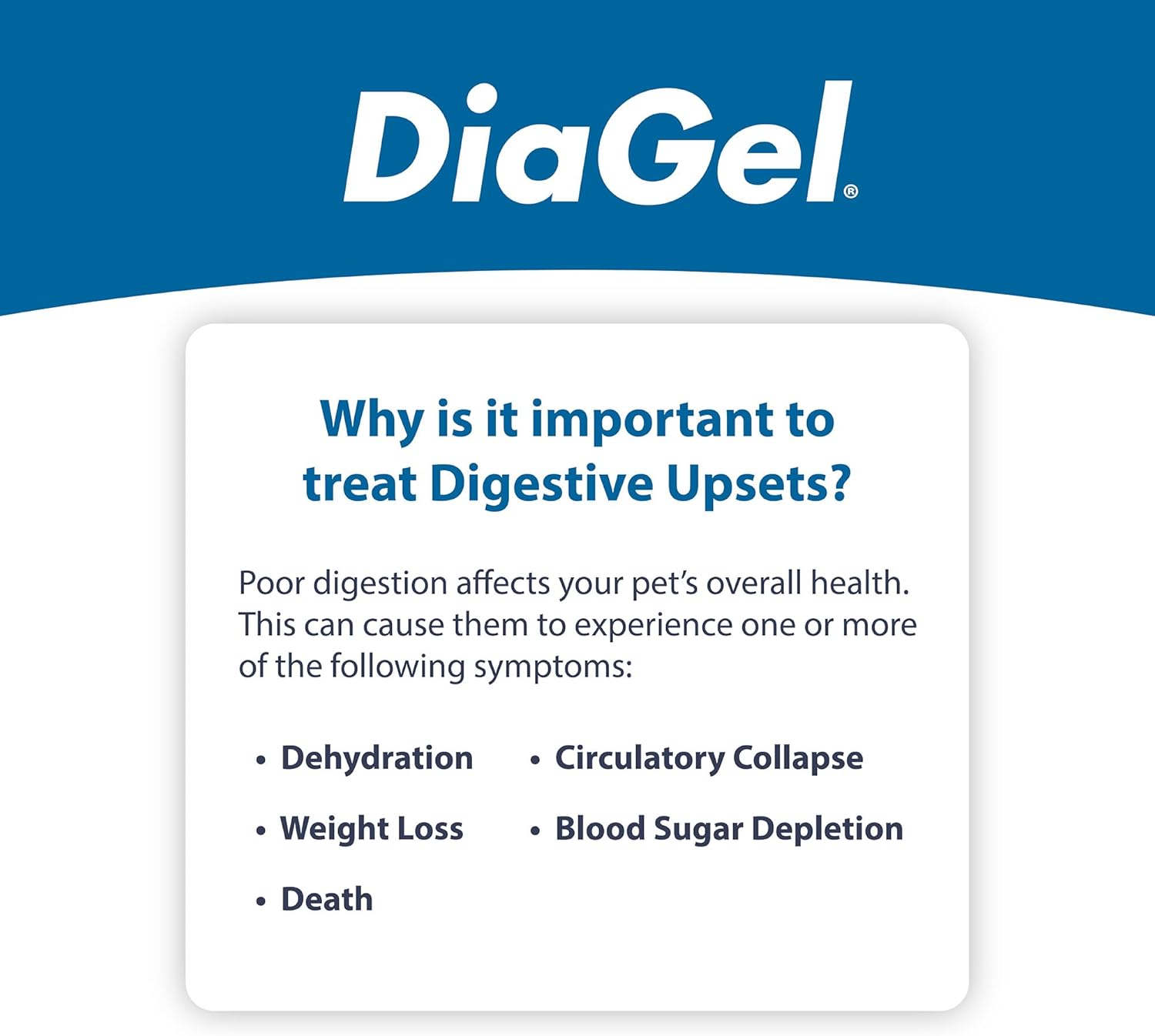 DiaGel Diarrhea Control Gel 5 ml Large Dogs Digestive Upset Loose Stool Relief