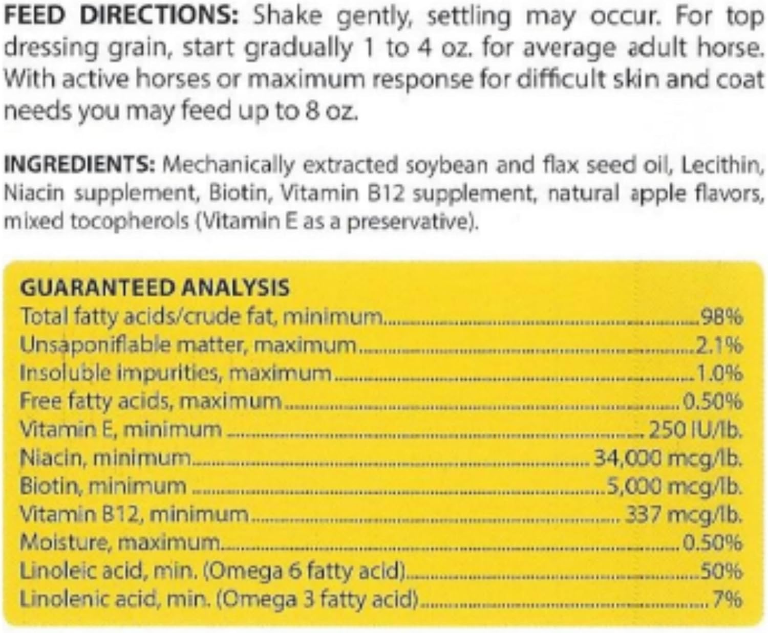 Healthy Coat Equine Horse Feed Supplement for Horses 1 Gallon