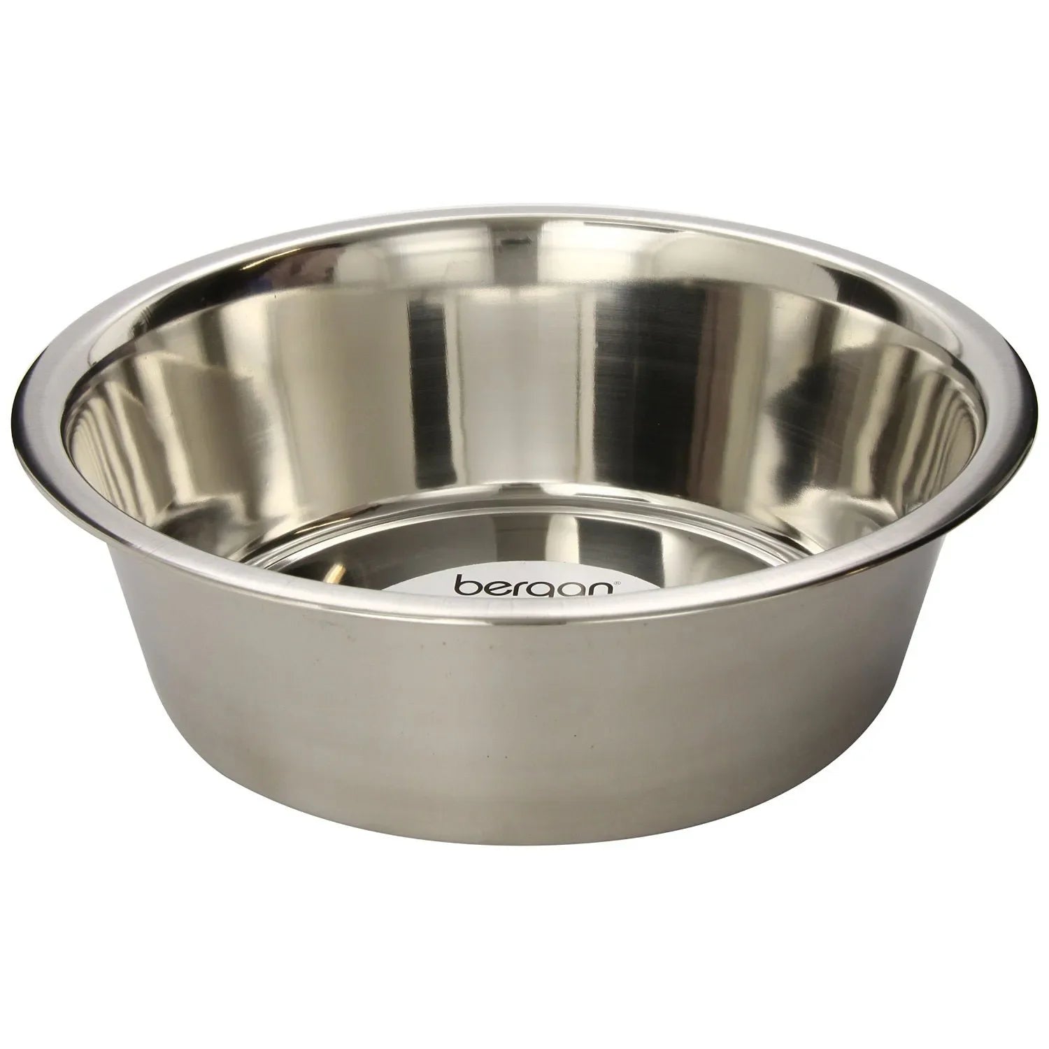 Dry food Dog Bergan Stainless Steel Bowl 17 Cup Capacity Durable Wide Base & Water Dish