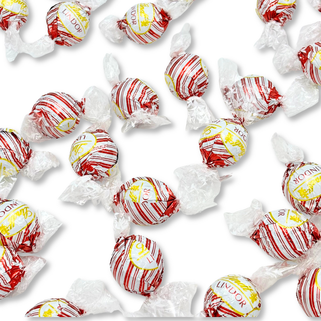 Lindt LINDOR Peppermint White Chocolate Truffles – Bulk Value Bag