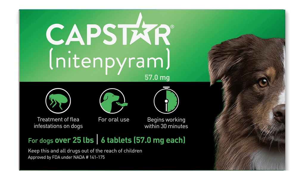 Capstar Flea Tablets Oral Treatment for Dogs 25.1-125 lb 6 Doses Fast Acting