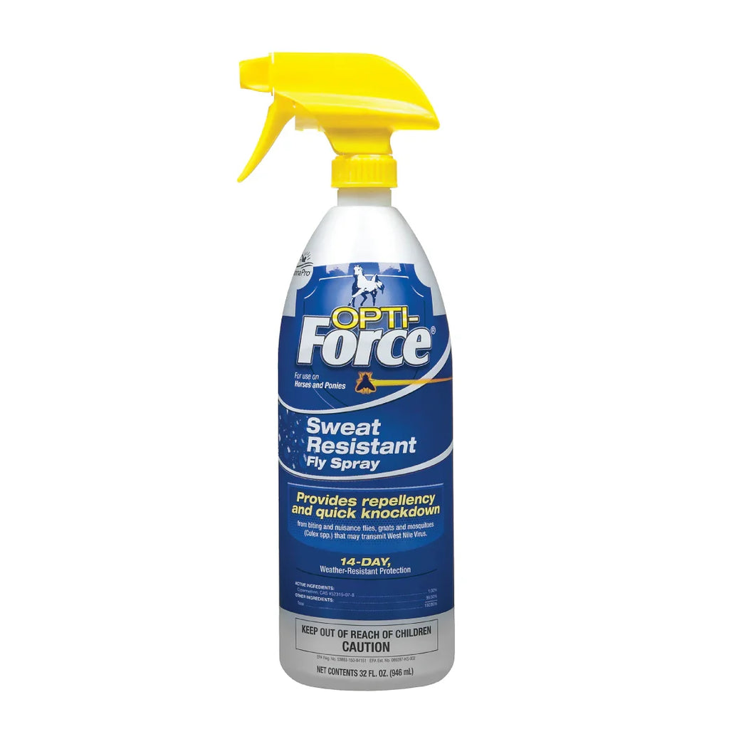 Manna Pro Opti-Force Sweat Resistant Fly Spray for Horses 32 oz.