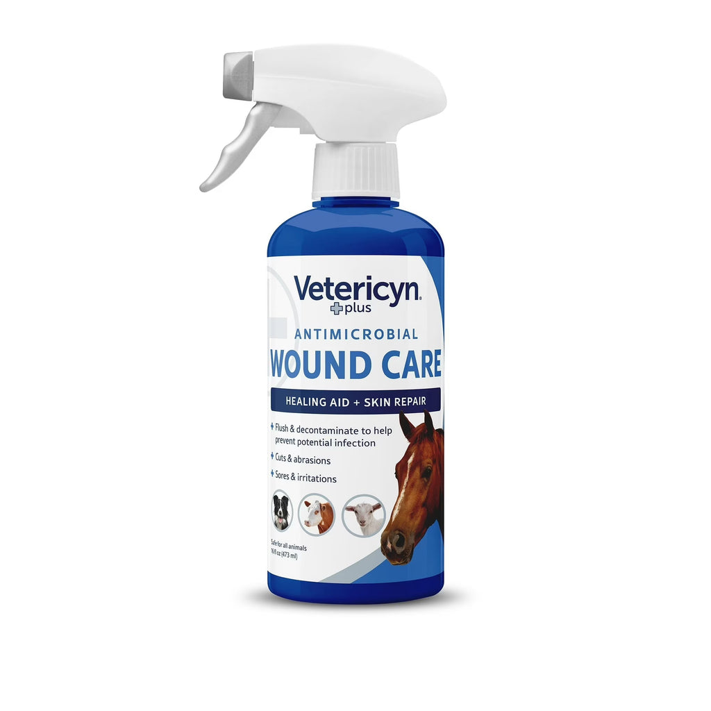 Horse Vetericyn Plus Antimicrobial Equine Wound Care Spray Healing Aid Skin 16 Oz.