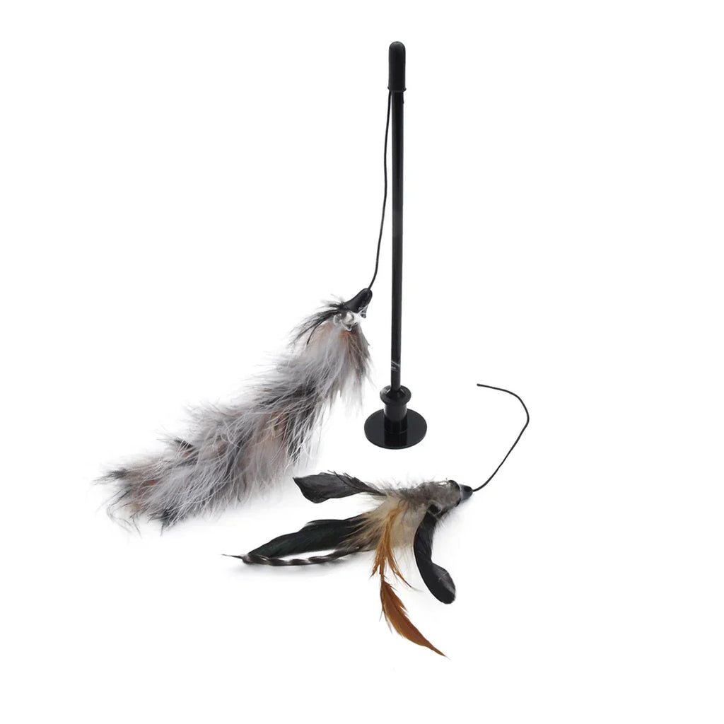 Bergan Turbo Cat Teaser Toy Interative Feather Wand Toy