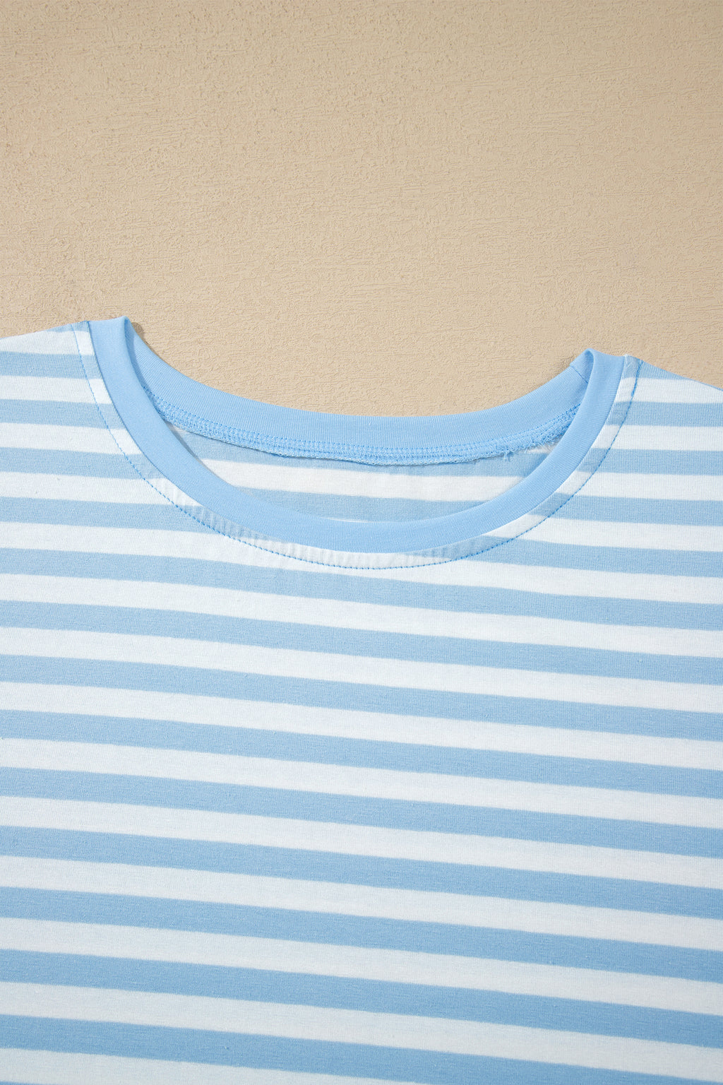 Sky Blue Stripe Slim Tank Contrast Ruffle Mini Skort Set
