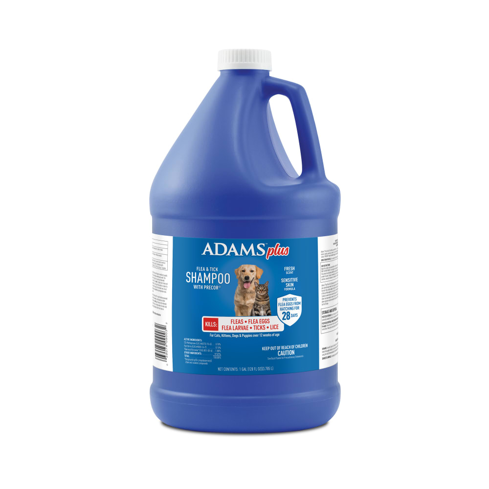 Adams Plus Flea and Tick Shampoo with Precor for Cats and Dogs Gallon