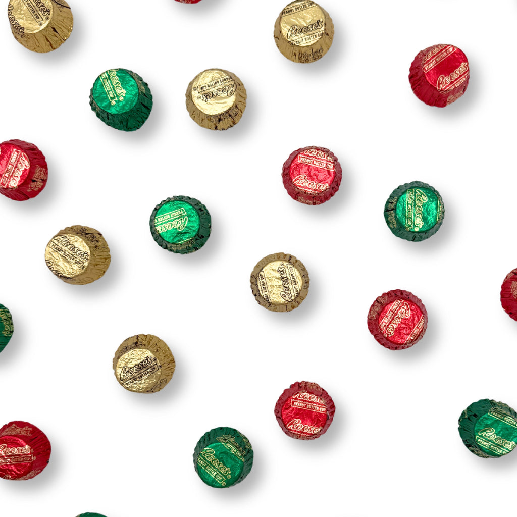 Reese's Miniature Cups Milk Chocolate & Peanut Butter – Christmas Foils, Bulk Value Bag
