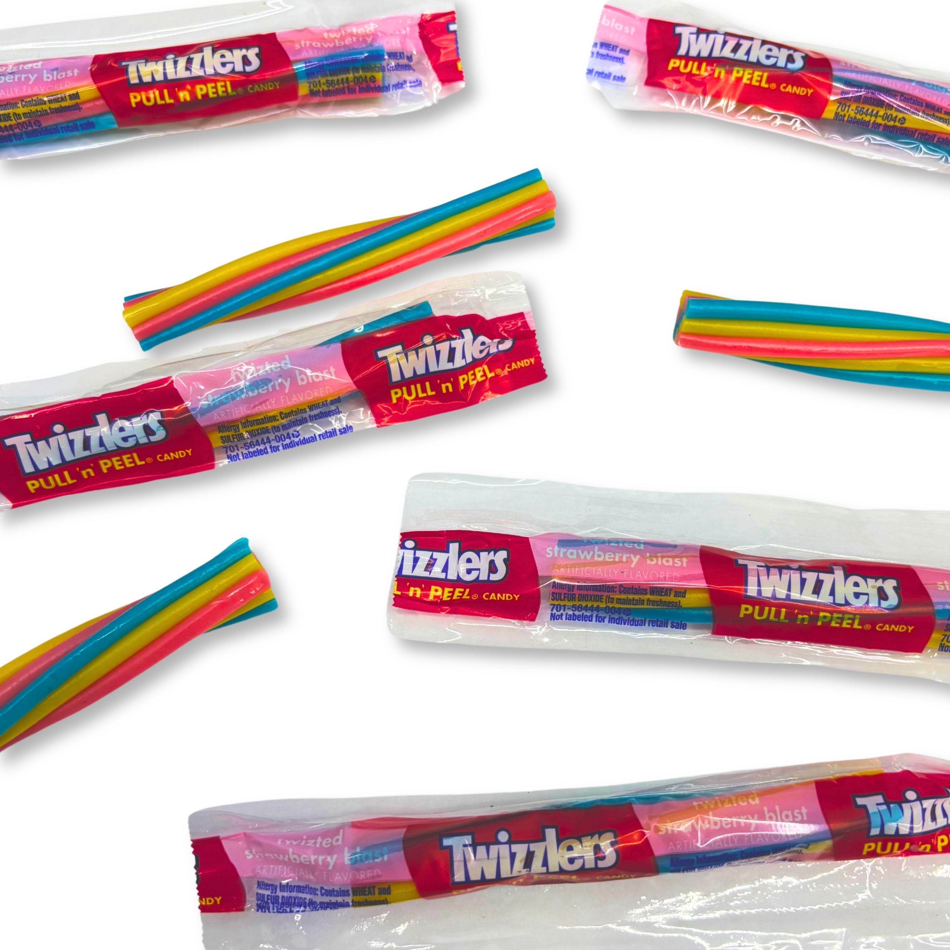 Twizzlers Pull 'n' Peel Candy – Twisted Strawberry Blast – Bulk Value Bag