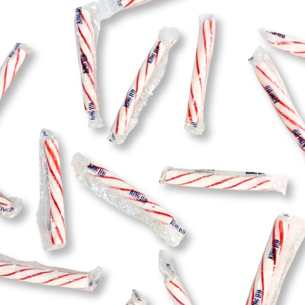 King Leo Soft Peppermint Sticks, Individually Wrapped, Bulk Value Bag
