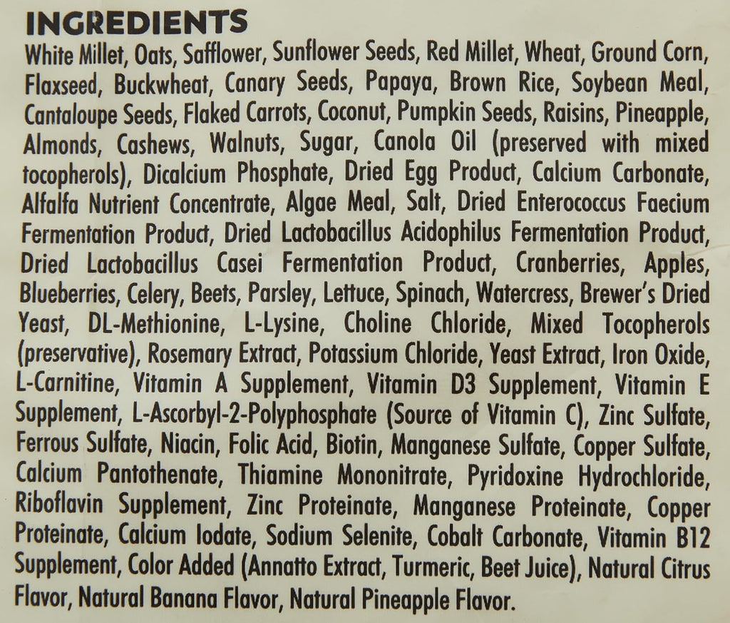 Higgins Sunburst Gourmet Cockatiel Bird Food 3lbs