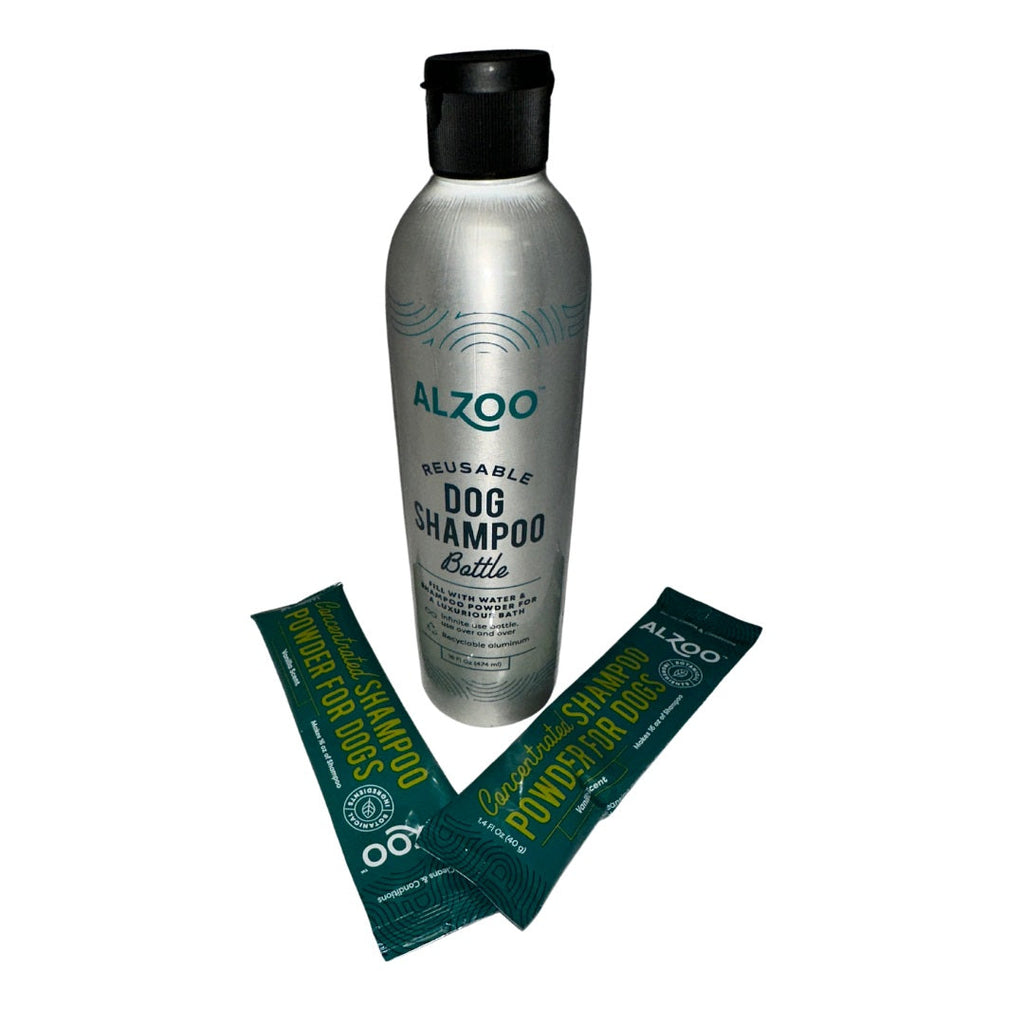 Alzoo Dog Puppy Vanilla Scent Concentrate Shampoo Makes 32oz No Waste Recycable Reusable