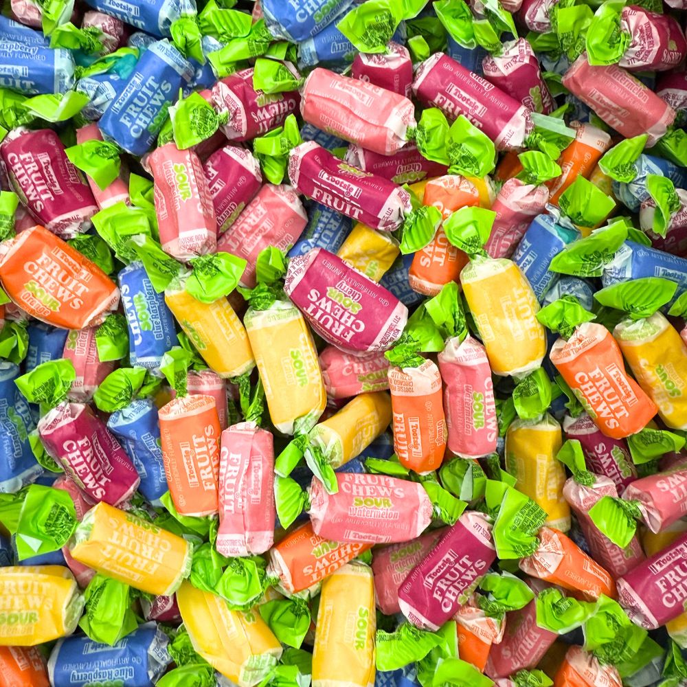 Tootsie Roll Fruit Chews – Sour – Assorted Flavors – Bulk Value Bag