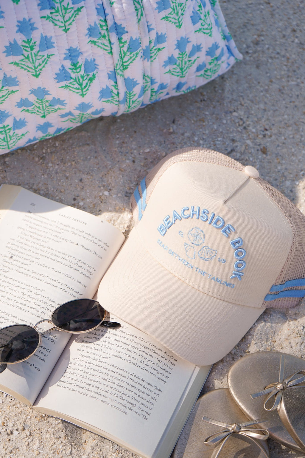 Beachside Book Club - Tan Canvas Trucker Hat