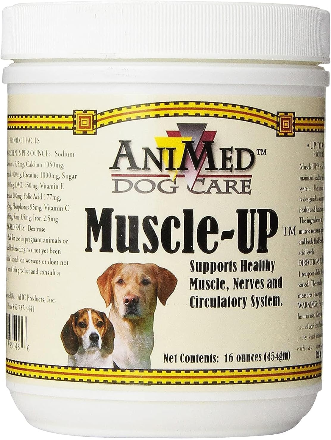 AniMed Muscle Up Powder for Dogs Muscle Recovery & Electrolyte Support 16 oz.