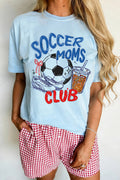 Light Blue Soccer Moms Club Graphic Tee