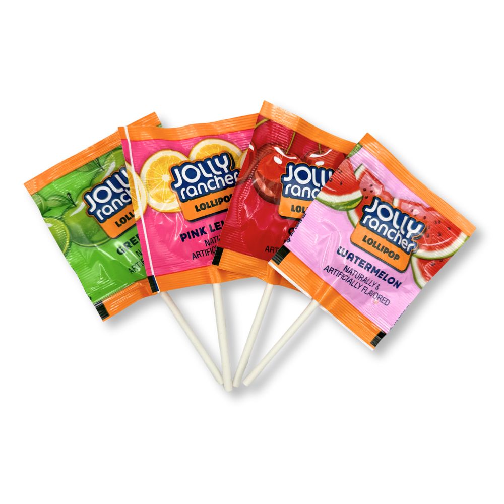 Jolly Rancher Flat Lollipops – Assorted Flavors – Bulk Value Bag