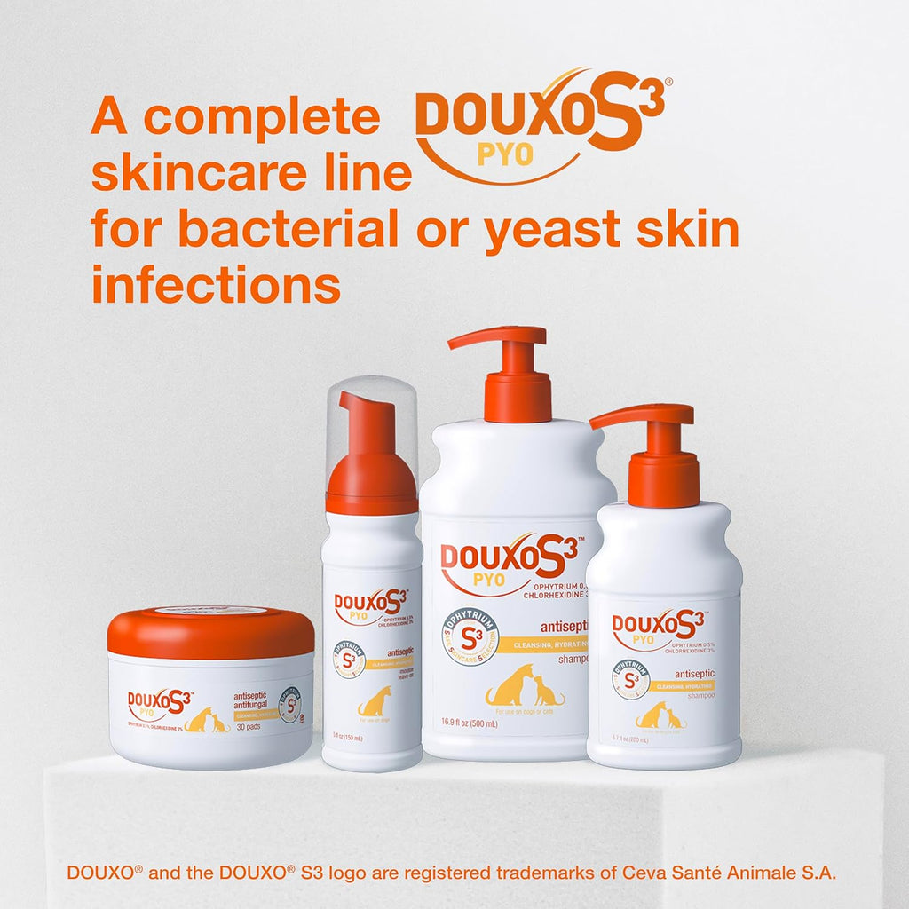 Douxo S3 PYO Mousse Dogs & Cats No-Rinse Skin Coat Care 5.1 oz