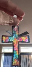 Stained Glass Wooden Cross