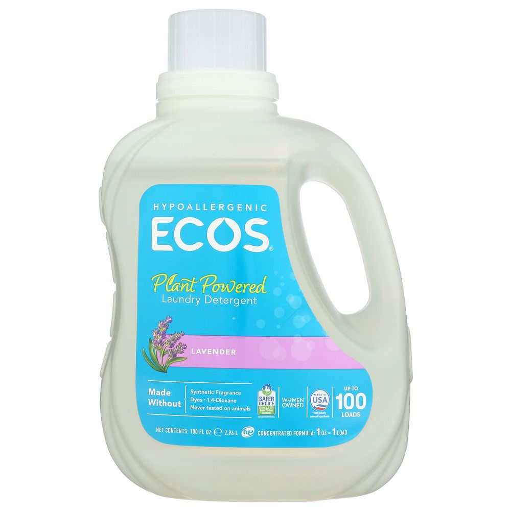 Ecos 2x Ultra Laundry Detergent - Eco-Friendly & Hypoallergenic, 100oz