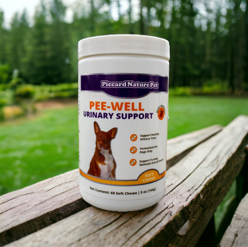 PiccardNaturePets Pee-Well Urinary Bladder Support for Dogs 60ct + FREE Bandana!