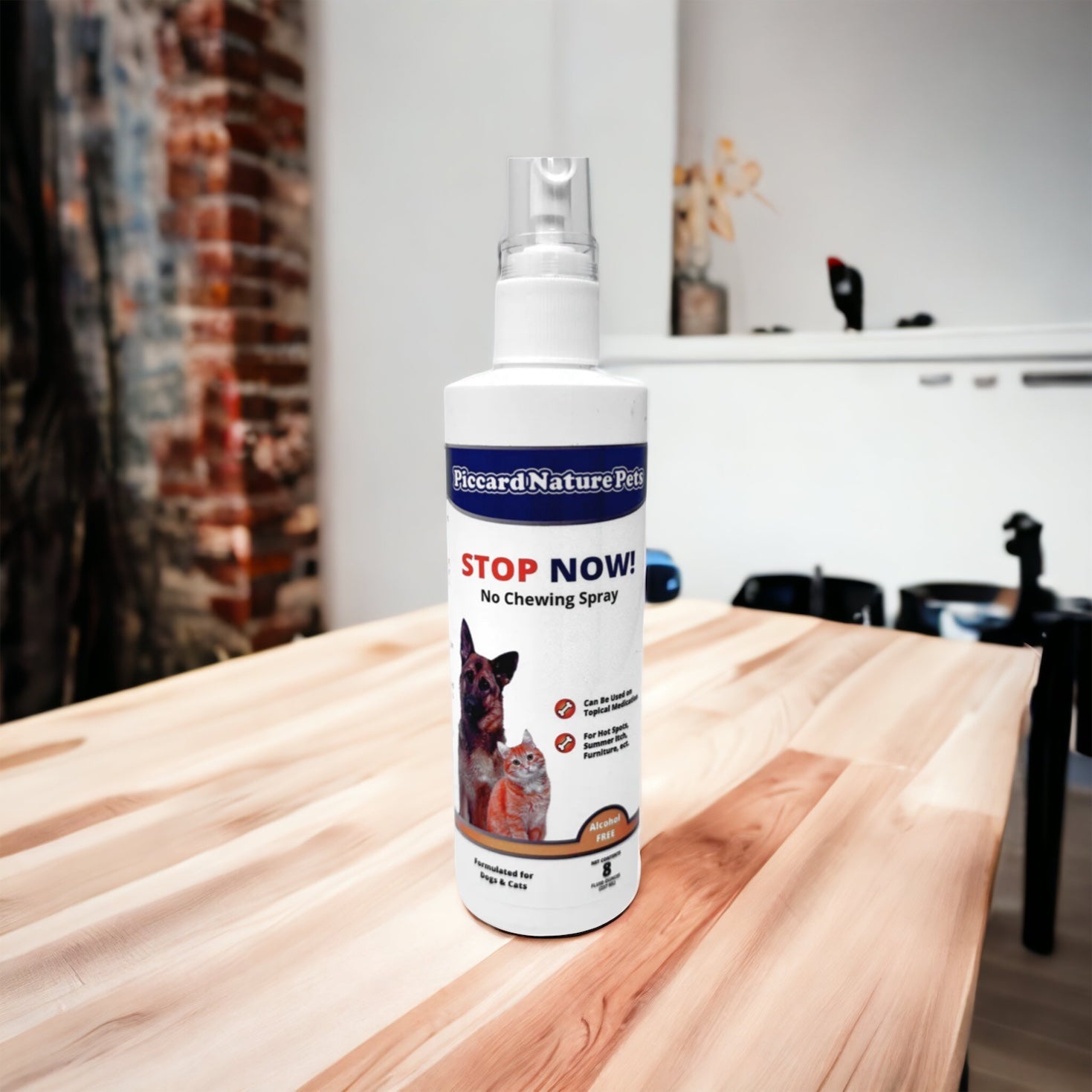 PiccardNaturePets Stop Now No Chew Pet Training Spray 8 oz. + Free Glow Bandana