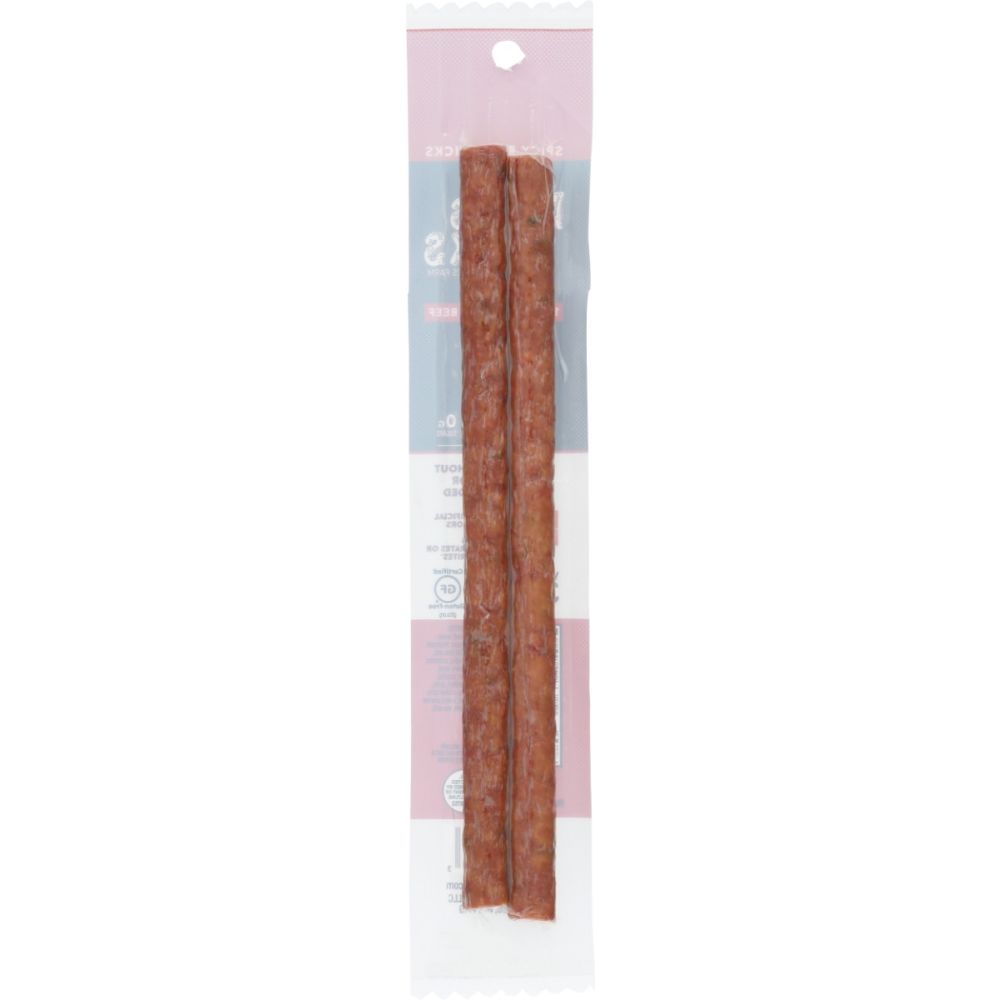 NICKS STICKS: Grass Fed Spicy Beef Snack Sticks, 1.7 oz