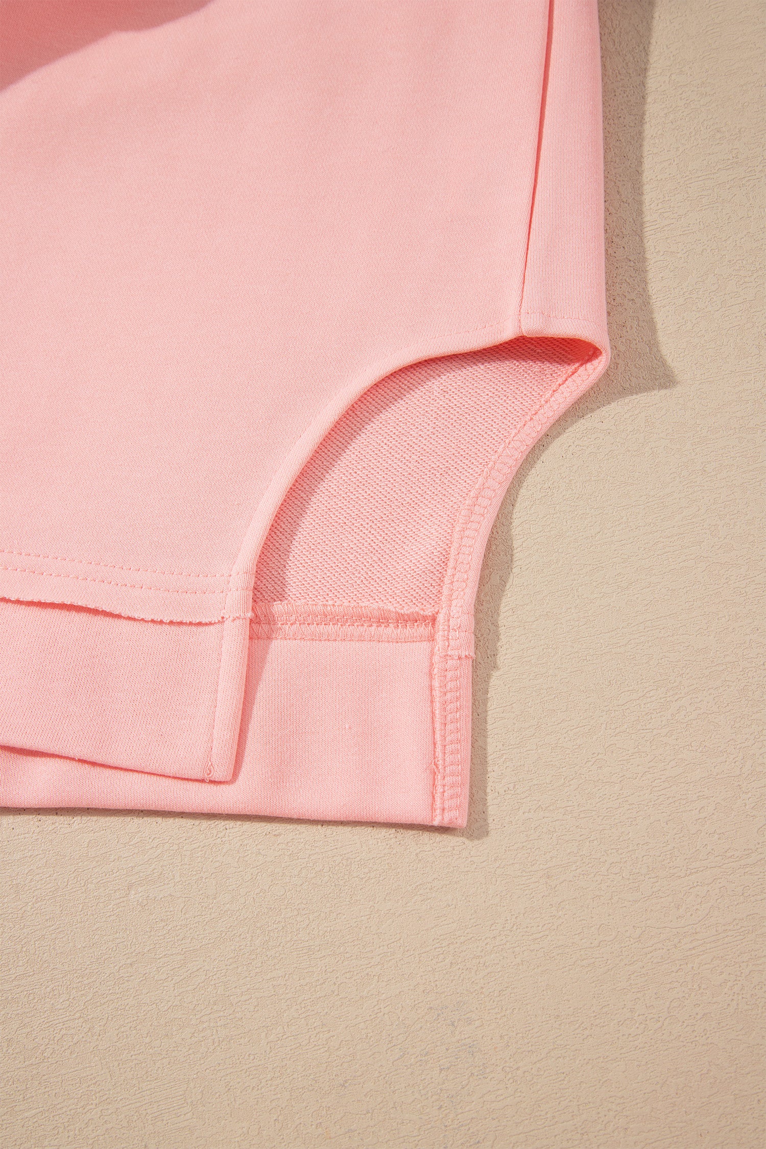 Pink Colorblock Striped Patchwork Long Sleeve Round Neck Blouse