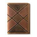 Ariat Patchwork Embossed - Men's Trifold Wallet