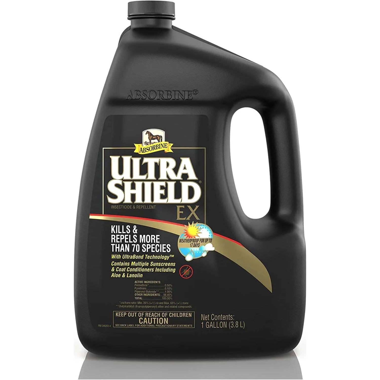 Absorbine UltraShield EX Insecticide Fly Spray Waterproof 17 Days Gallon