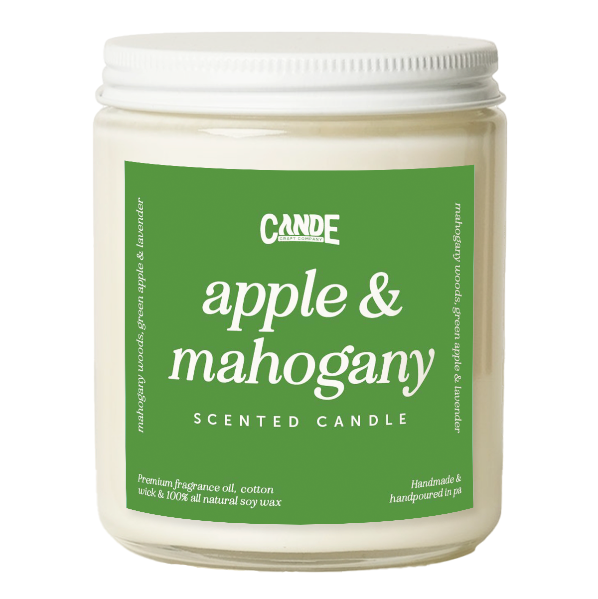 Apple + Mahogany Scented Candle