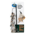 Bergan Turbo Cat Teaser Toy Interative Feather Wand Toy
