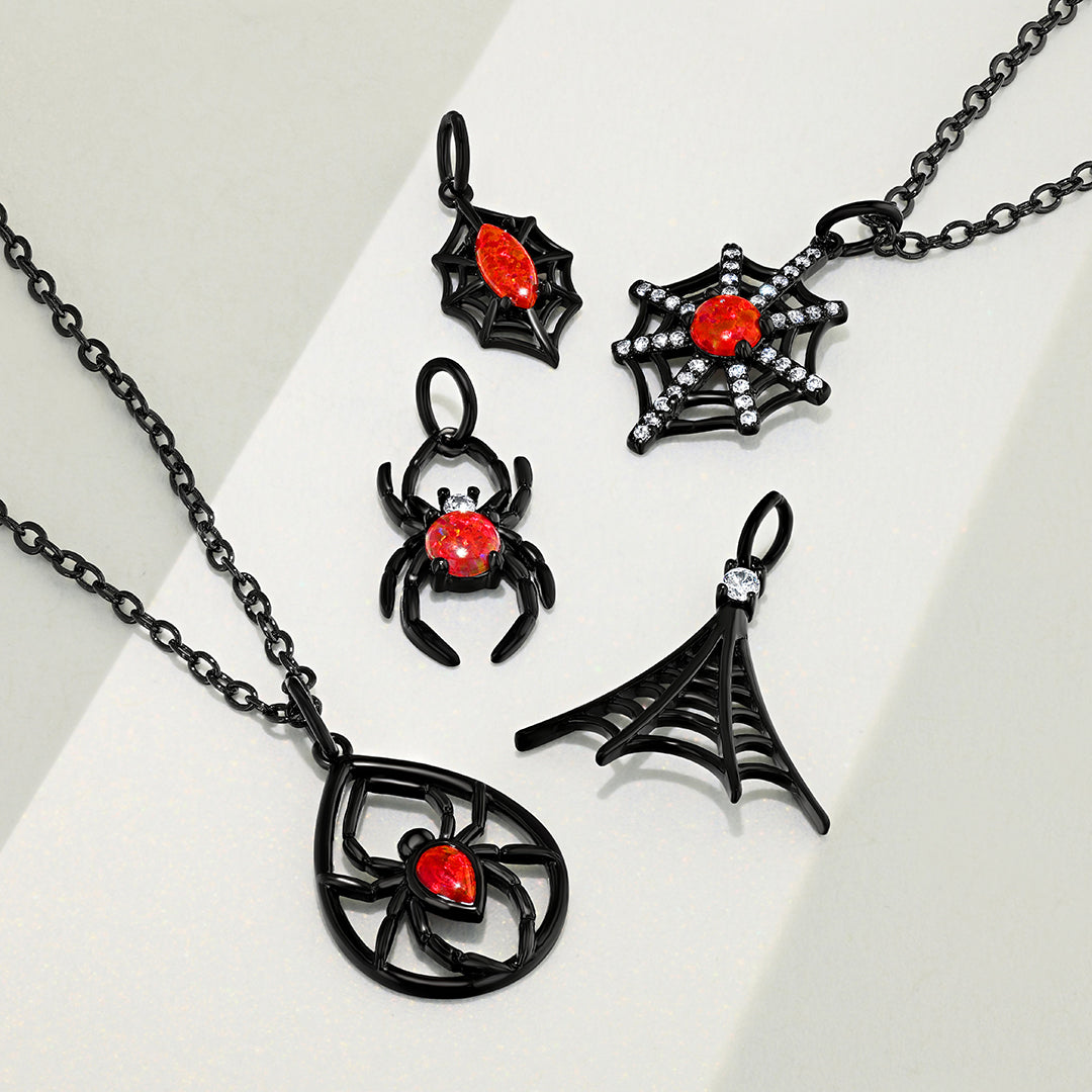 Black Widow - Jewel Candle Ceramic - Sterling Silver