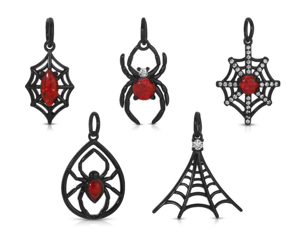 Black Widow - Jewel Candle Ceramic - Sterling Silver