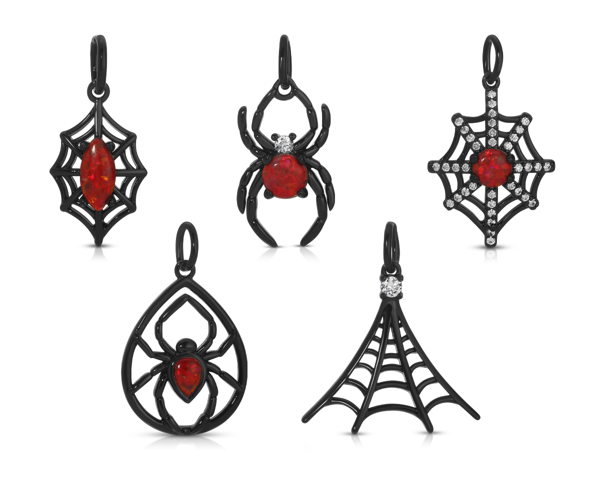 Black Widow - Jewel Candle Ceramic - Sterling Silver