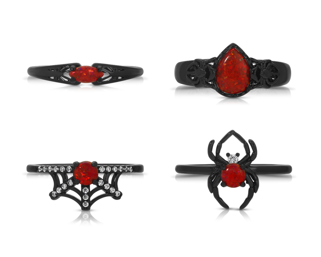 Black Widow - Jewel Candle Ceramic - Sterling Silver