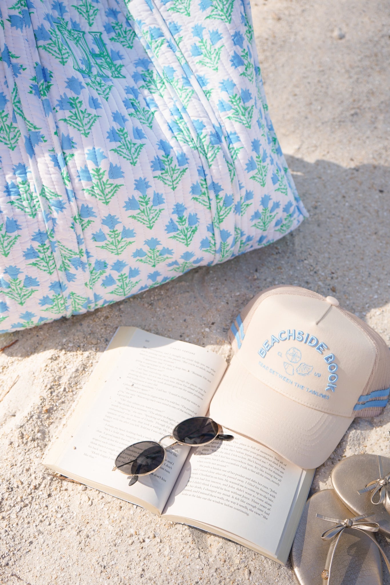 Beachside Book Club - Tan Canvas Trucker Hat