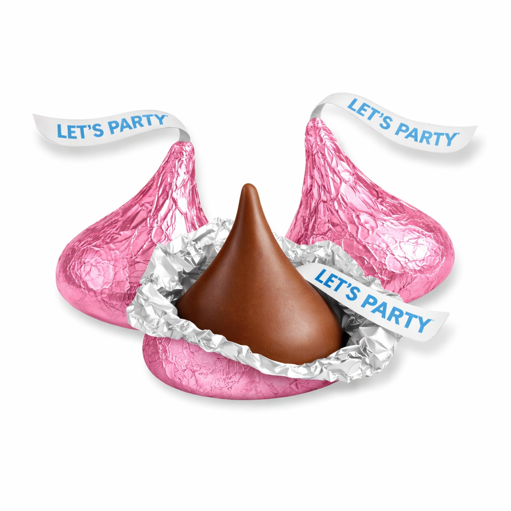 Hershey's Kisses Milk Chocolate – Pink Foils – Bulk Value Bag