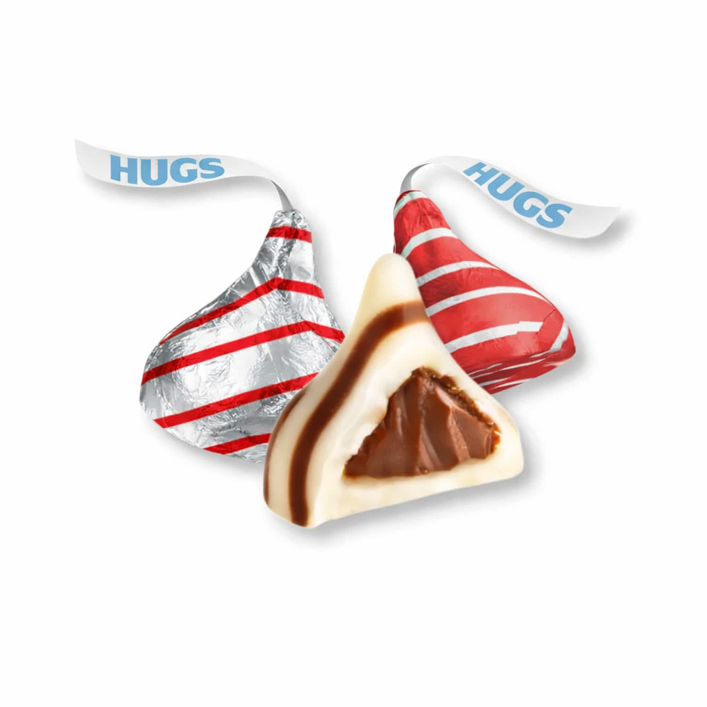 Hershey’s Hugs Milk Chocolate with White Creme – Valentine’s Edition – Bulk Value Bag