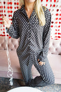 Black Polka Dot - Long Pajama Set