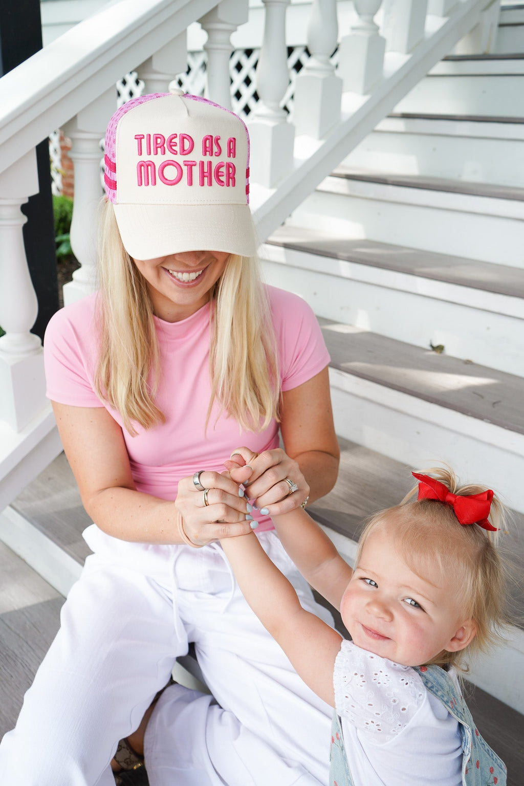Tired as a Mother - Tan Trucker Hat