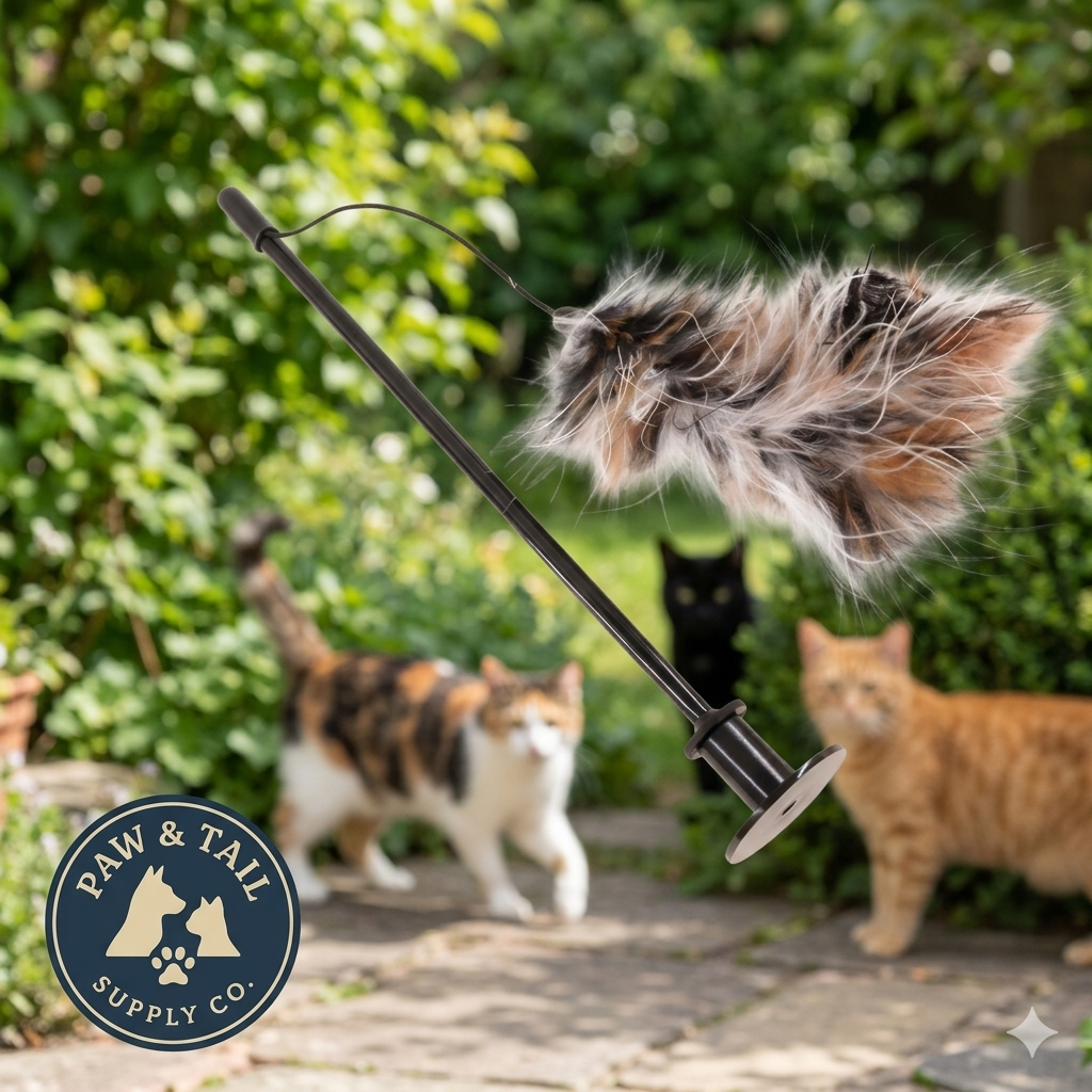 Bergan Turbo Cat Teaser Toy Interative Feather Wand Toy