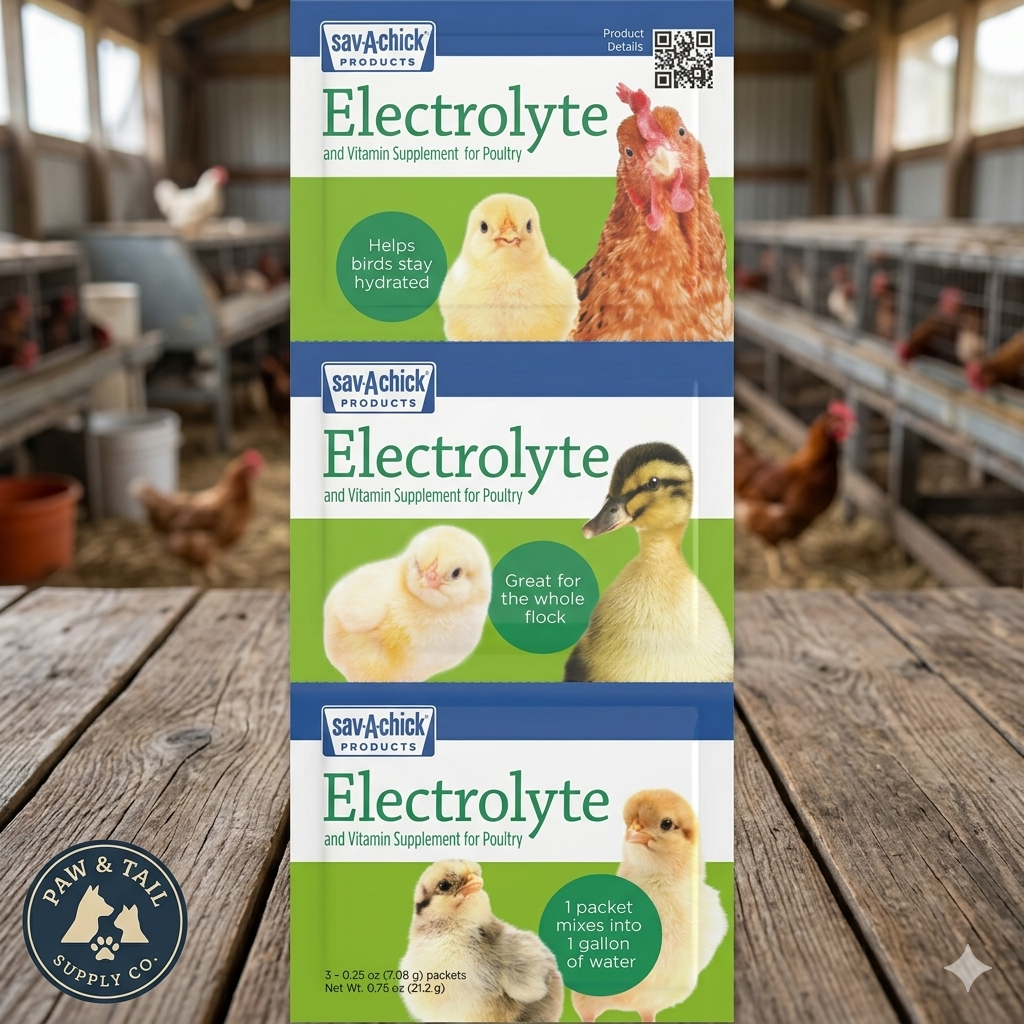 Chicken Bird Sav-a-chick Poultry Vitamins & Electrolytes 20 Pack Supplement