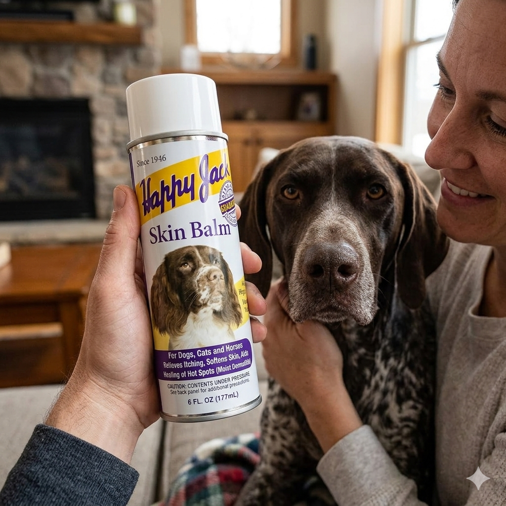 Happy Jack Skin Balm Aerosol For Dogs Cats & Horses 6 oz.