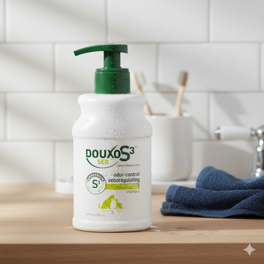 Douxo S3 SEB Shampoo 6.7 oz Dogs & Cats Oily Flaky Skin Dandruff Control